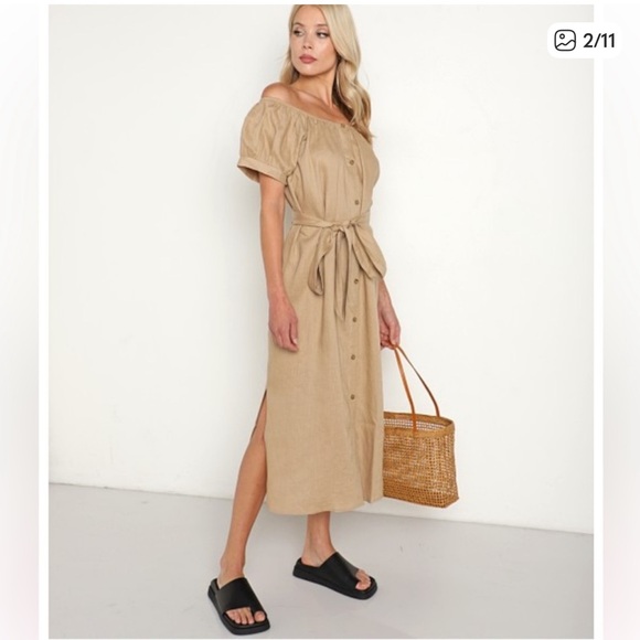 🌱 NWT Eberjey Linen Harper Dress 🌼 - Picture 3 of 8